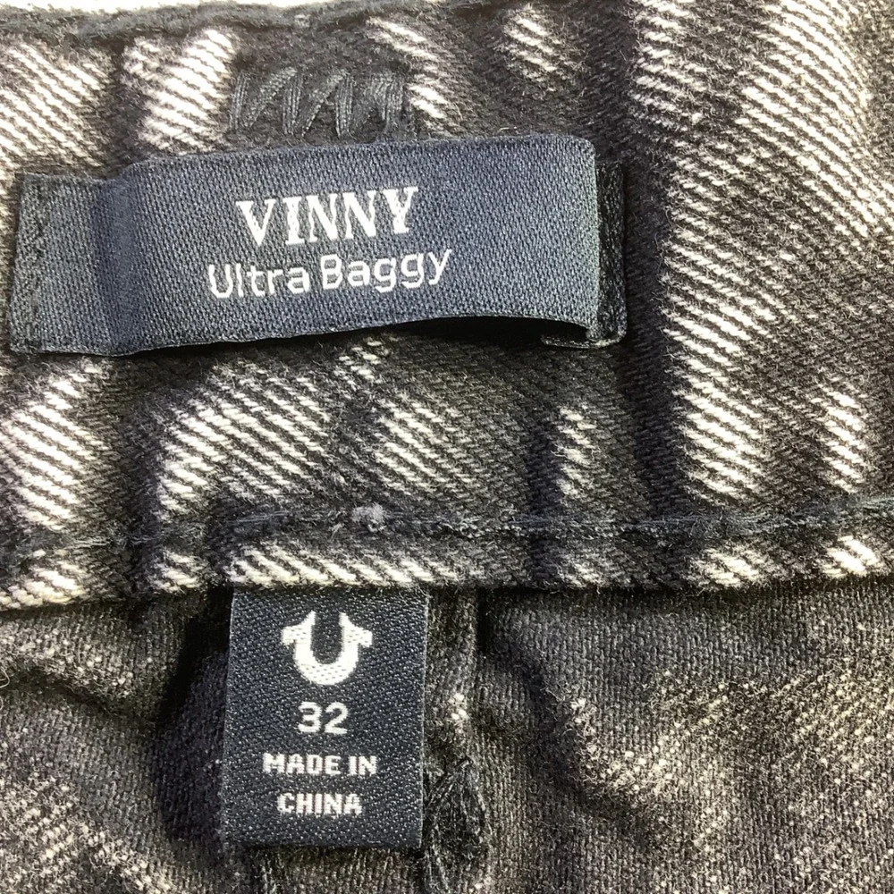 True Religion Vinny Super T Flap‎ Ultra Baggy Jeans Acid Wash Mens 32 x 32 NWT
